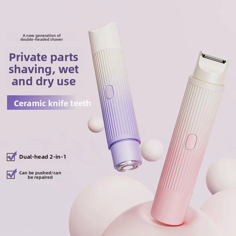 Electric Hair Removal Epilator with Dual Heads