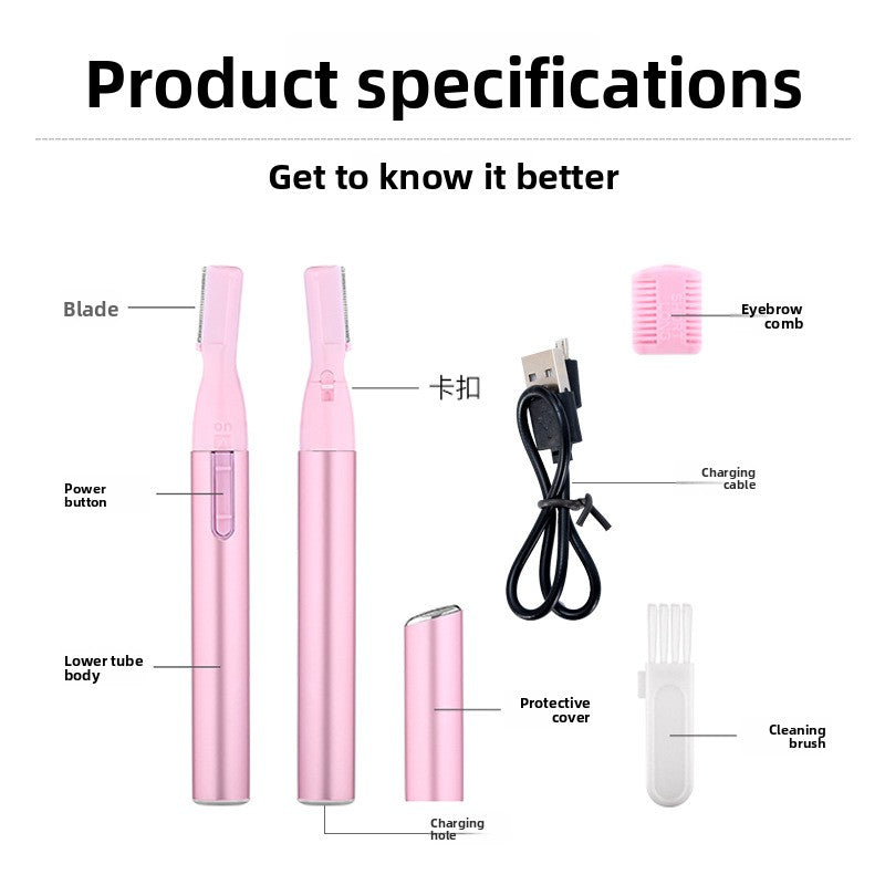 USB Rechargeable Electric Eyebrow Trimmer
